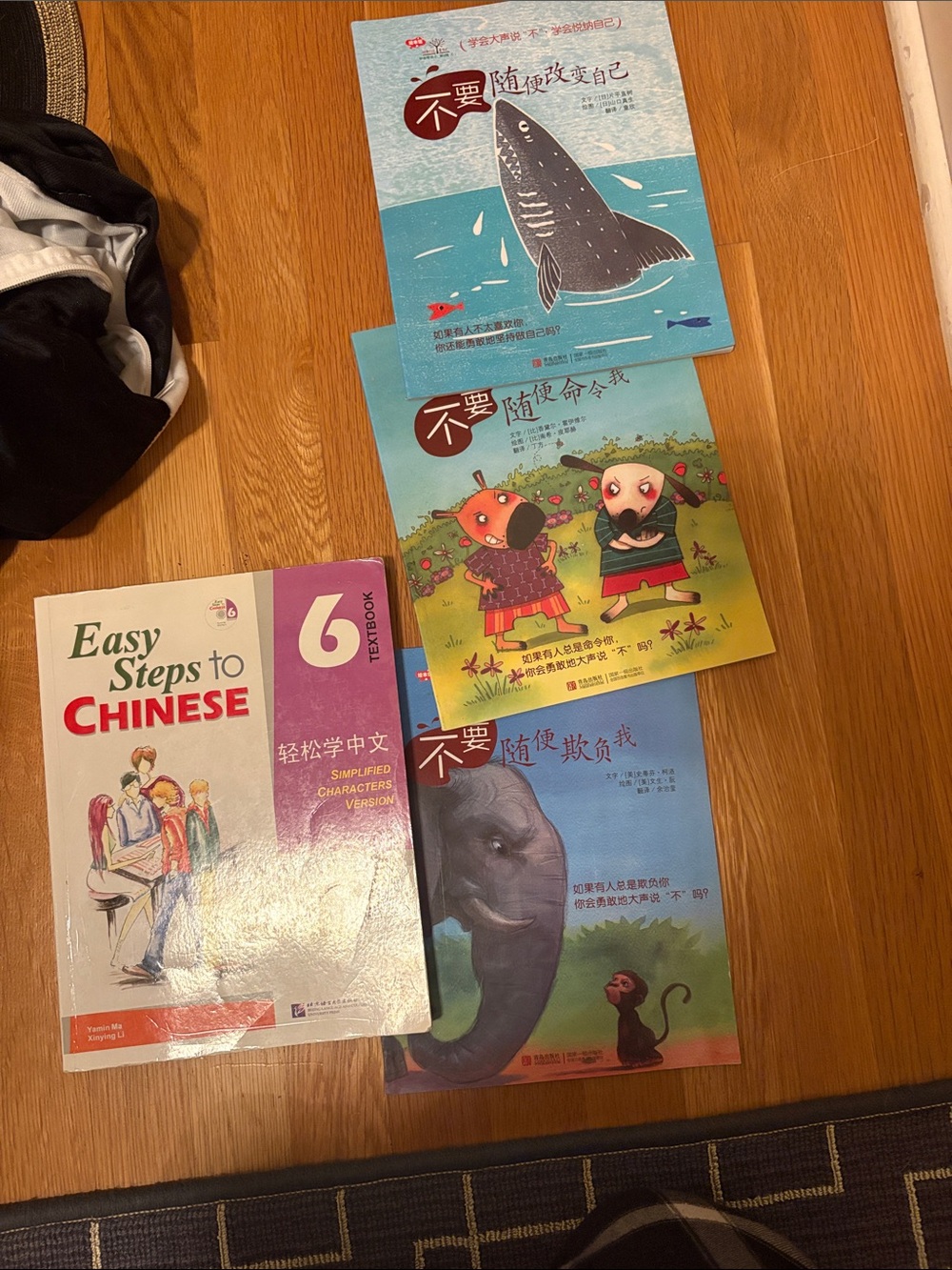 Easy Steps to Chinese Level 6 Textbook - White plus chinese story books.
